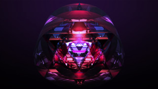 Colorful abstract artwork dark background - rossdraw global illumination free wallpaper