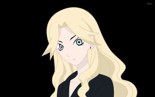 Blonde woman long hair blue - woman free wallpaper