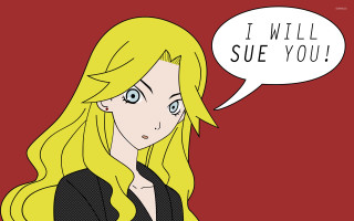Cartoon woman speech bubble sue - flat color free wallpaper