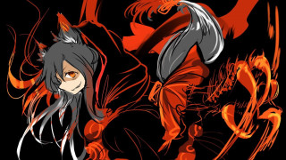 Black hair red dress fire - a black hair free wallpaper