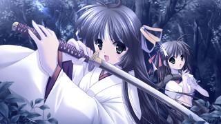 Anime characters swords forest trees - sword free wallpaper