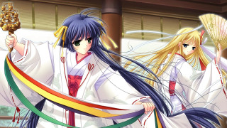 Anime girls long hair holding - long hair holding free wallpaper