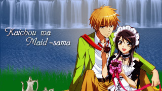 Anime couple waterfall cat sitting - a waterfall free wallpaper