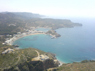 Beach bay hilltop view water - exekia free wallpaper