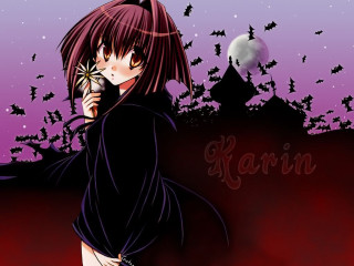 Girl bat purple background halloween - a bat free wallpaper