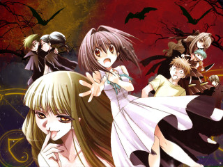Anime characters bats full moon - bat free wallpaper