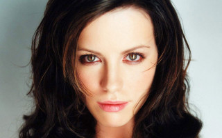 Woman black shirt long hair - perfect facial symmetry free wallpaper