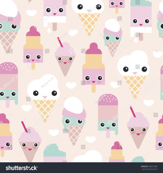 Ice cream cones eyes noses - incoherent free wallpaper for tablet