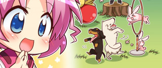 Cartoon girl pink hair dog - a cartoon girl free wallpaper