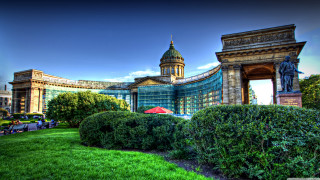 Building dome statue park lawn - andrey yefimovich martynov free wallpaper