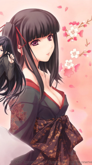 Woman kimono flower hair man - a flower free wallpaper for mobile