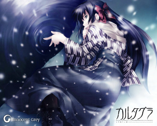 Woman dancing snow kimono neo - a woman in a dress free wallpaper for desktop
