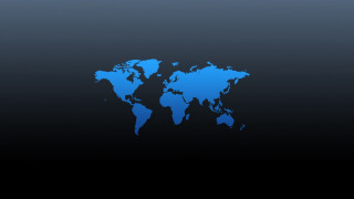 Blue world map black background 3 - plain background free wallpaper for desktop
