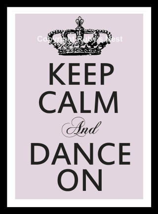 Keep calm dance pink crown 2 - kitsch movement free wallpaper for mobile