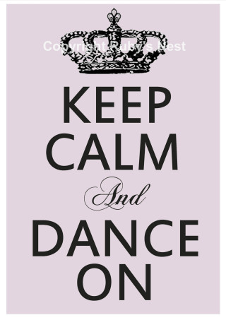Keep calm dance pink crown - kitsch movement free wallpaper for mobile
