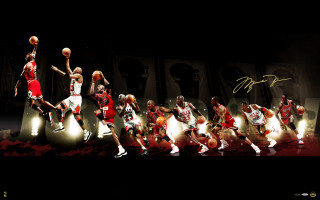 Basketball players line ball air - a line free wallpaper