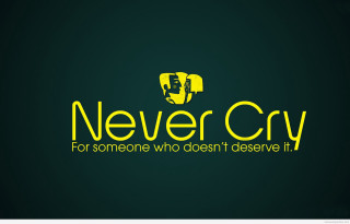 Never cry company logo design - expressive free wallpaper