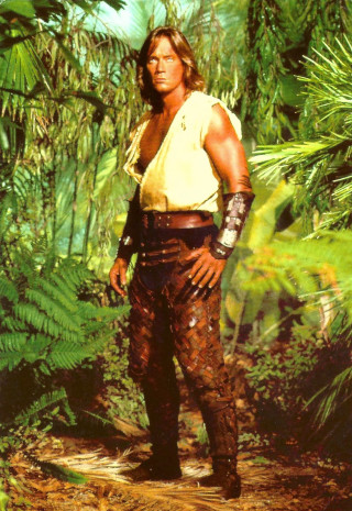 Man jungle sword palm trees - free vintage wallpaper