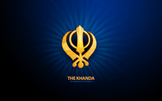 Blue gold background gold sikh - side and the words free wallpaper for desktop
