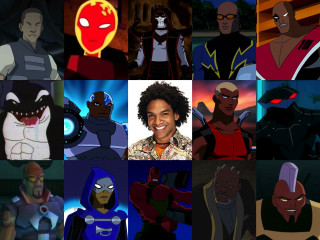 Cartoon collage expressions faces characters - and a man free wallpaper