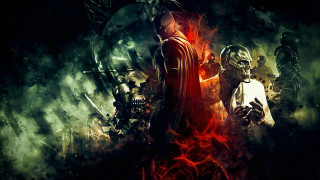 Group people clock tower red - dark night free wallpaper