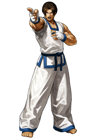 Man white blue outfit pointing - character free wallpaper for mobile