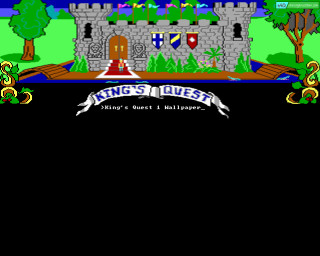 Computer screen castle trees banner - a computer screen free wallpaper