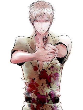 Man gun blood body chest - a gun free wallpaper for mobile