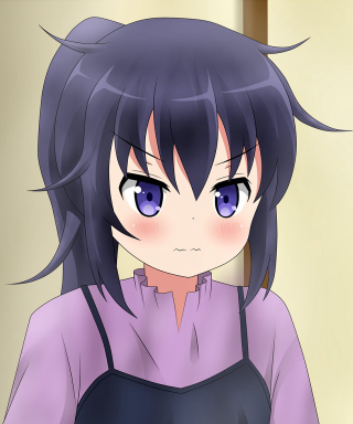 Anime girl blue eyes purple 3 - a purple shirt free wallpaper for mobile