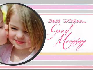 Little girls kissing best wishes - best free wallpaper