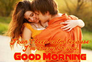 Man woman hugging message background - morning free wallpaper