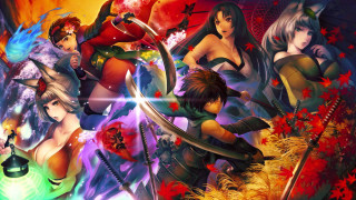 Anime characters swords flowers painting - sword free wallpaper