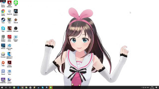 Cartoon character long hair pink - a pink bow free wallpaper