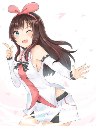 Kawaii anime kizunaai pose smile - kawaii free wallpaper for mobile