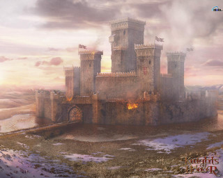 Castle gate tower hill sunset - bastien lecouffedeharme free wallpaper