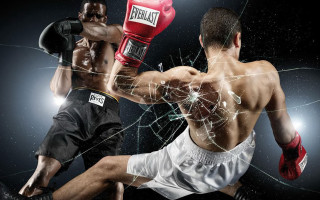 Boxing fight men gloves shattered - uhd 8 k free wallpaper