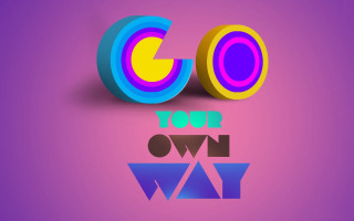 Go your own way purple - brian fies free wallpaper