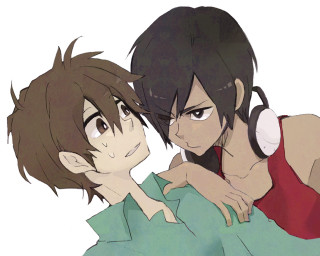 Anime boys hugging headphones red - two anime character one free wallpaper
