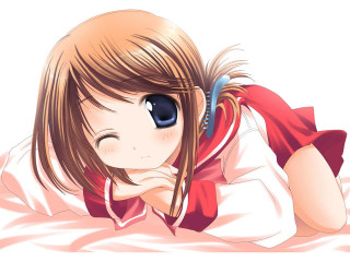 Girl laying bed red scarf - a red scarf free wallpaper