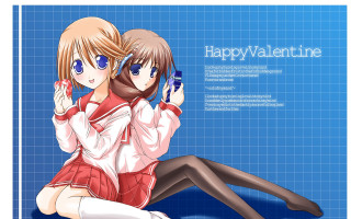 Couple cell phones blue background - cell free wallpaper