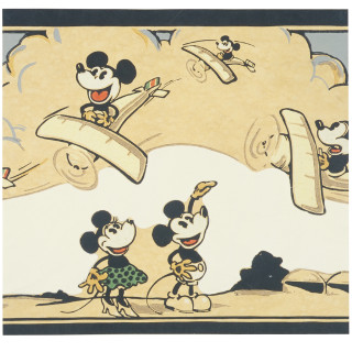 Mickey minnie mouse flying plane - free airplane wallpaper for tablet