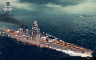Battleship ocean island distance ship - a small island in the distance free wallpaper