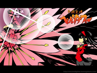 Woman red dress pink flower - effect free wallpaper