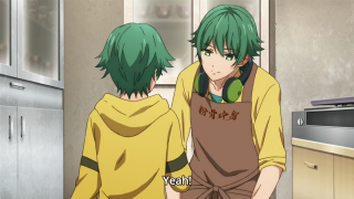 Green hair green eyes kitchen - a kitchen next free wallpaper