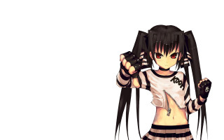 Girl long hair holding scissors - a shirt free wallpaper
