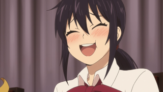 Woman bowtie smiling holding banana - smiling free wallpaper