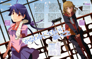 Anime couple balcony snow falling - a balcony free wallpaper