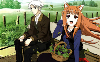 Anime couple bench fruit basket - a bench together free wallpaper
