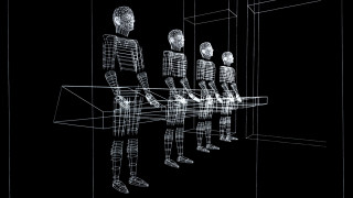 Black white photo man mirror - another man free wallpaper