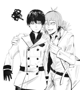 Anime couple arms around knife - a knife free wallpaper for tablet